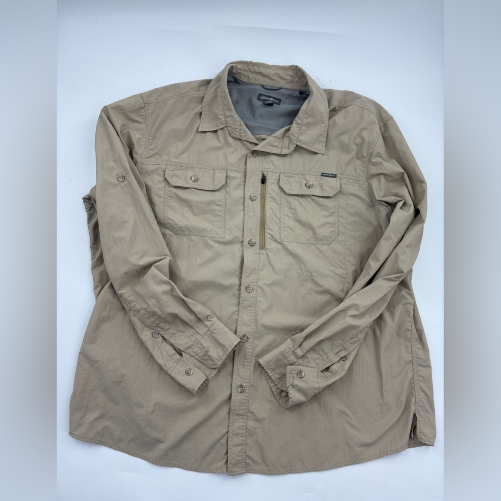 Eddie Bauer Men's Tan Shirt Jacket - Picture 9 of 9